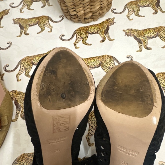 Authentic Miu Miu suede cage sandals - size 38 - Picture 4 of 7